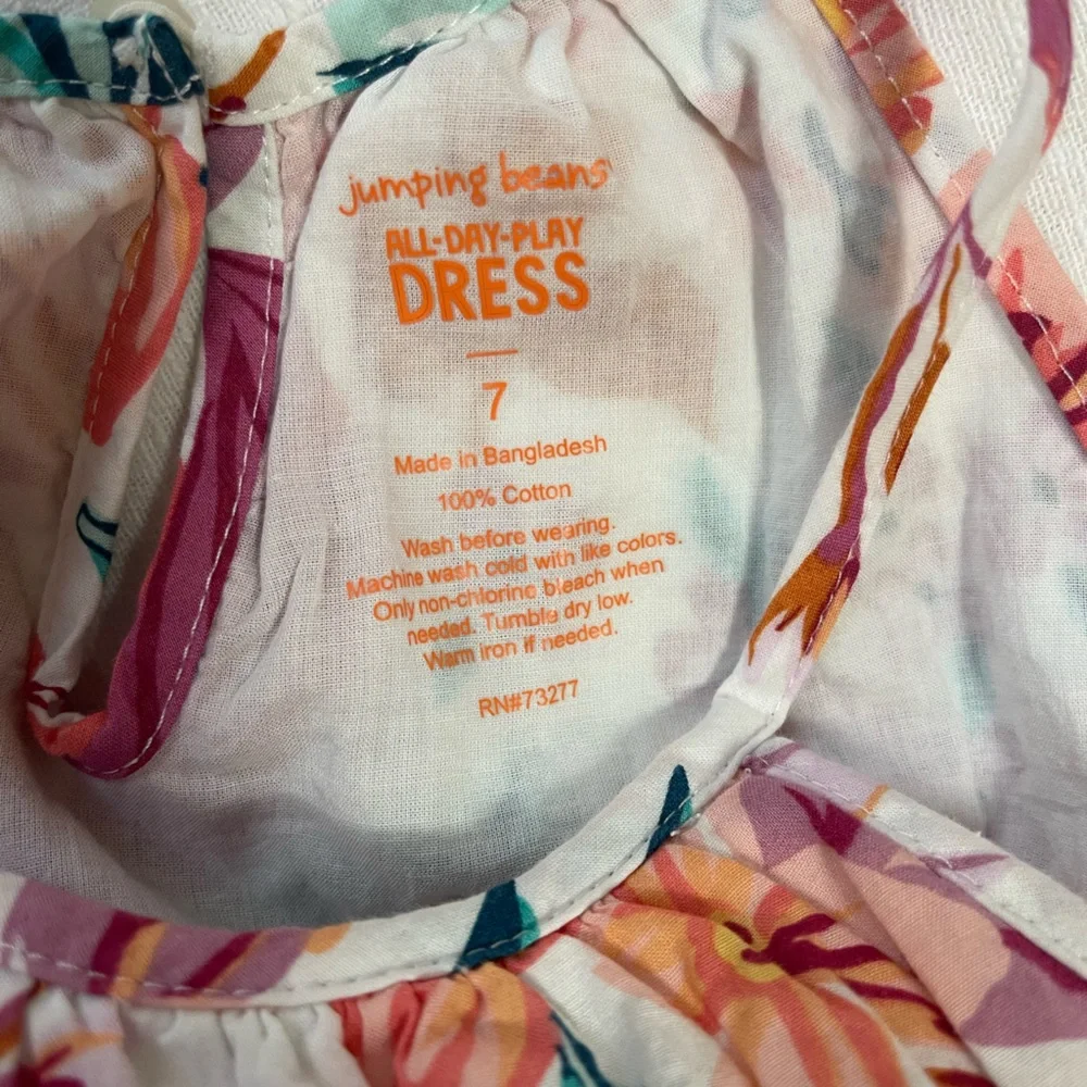 jumping beans Floral Halter Dress in Pink, Mustard & Teal